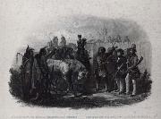Karl Bodmer, The Travelers meeting with Minnetarree indians near fort clark